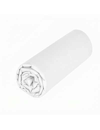 Drap housse blanc | Percale de coton 120 fils | Tradition des Vosges
