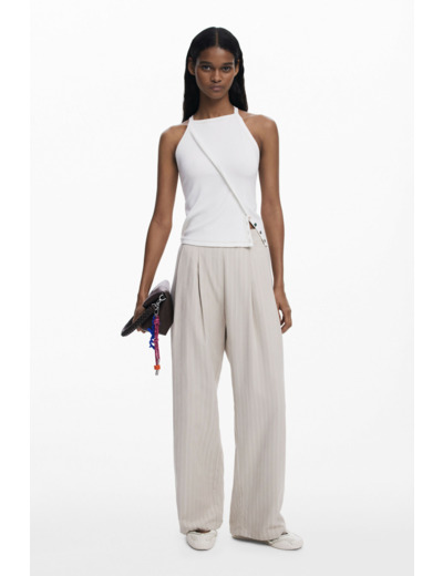 Pantalon Long En Tissu – Femme