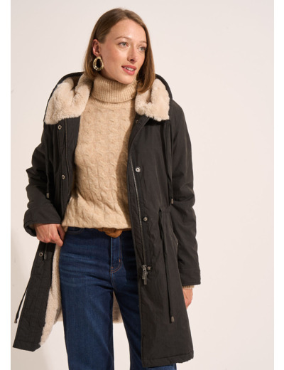 Parka longue à capuche