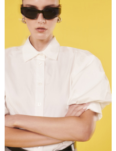 Chemise Calypso Blanc en Coton Biologique Gots