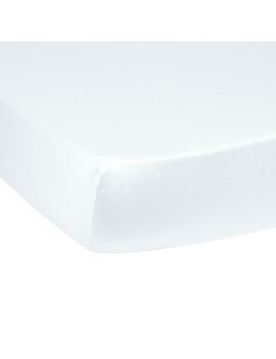 Drap housse Harmonie Satin de coton coloris Blanc