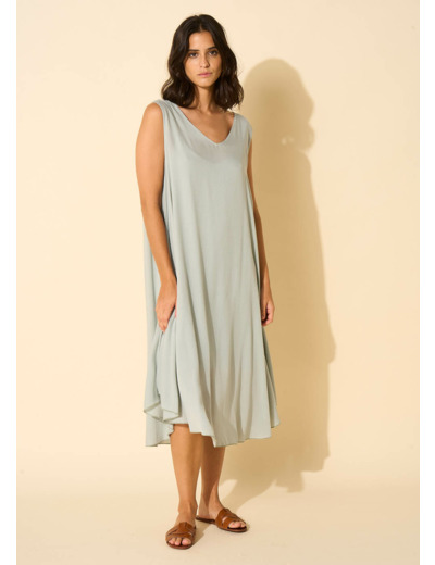 Robe midi à col V