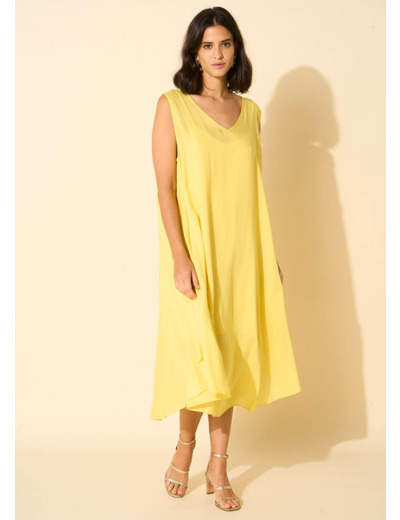 Robe midi à col V