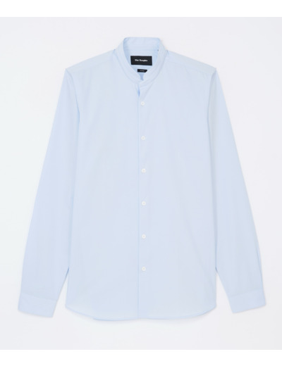 Chemise en popeline col officier