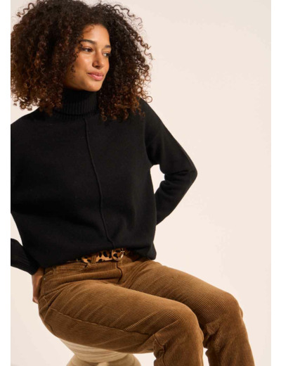 Pull à col roulé en laine