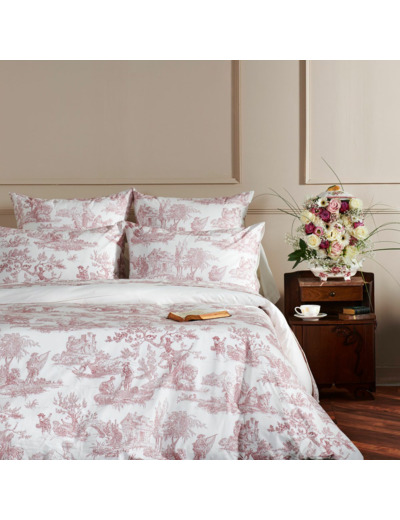 Housse de couette Toile de Jouy Tendresse Percale | Tradition des Vosges