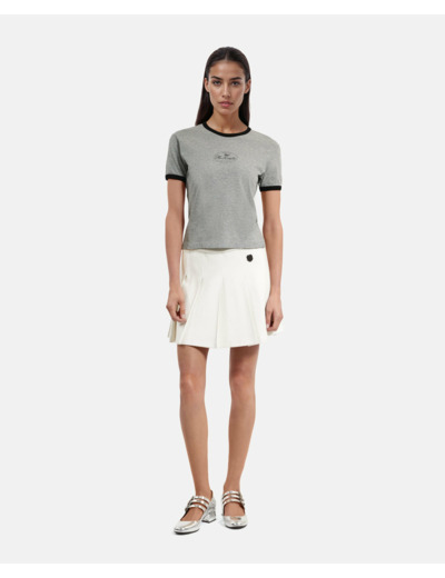 T-shirt manches courtes avec print grey melange
