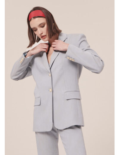 Veste Vasilie Bleu en Viscose