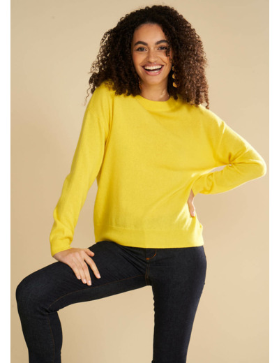 Pull col rond 100% cachemire