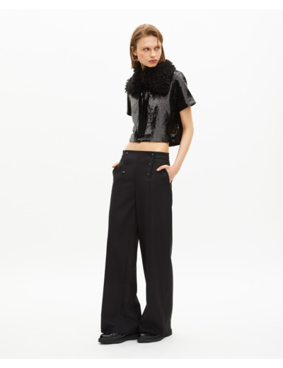 Top en sequins noir black