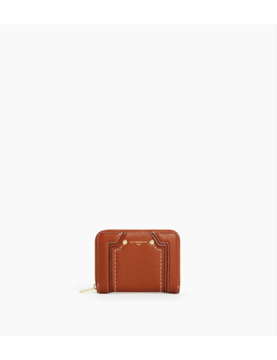 Porte cartes zippé Ella en cuir grainé