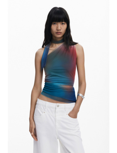 T-Shirt Sans Manches En Maille – Femme