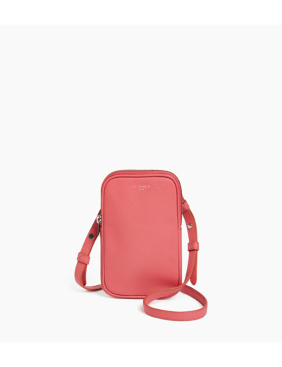 Etui téléphone en cuir grainé