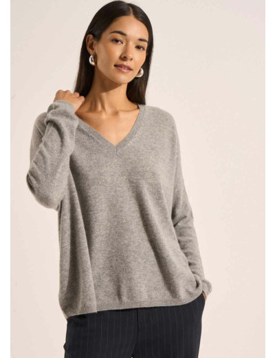 Pull en 100% cachemire à Col V
