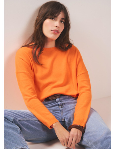 Pull col bateau 100% cachemire