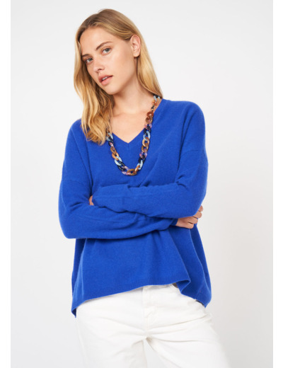 Pull en 100% cachemire à Col V