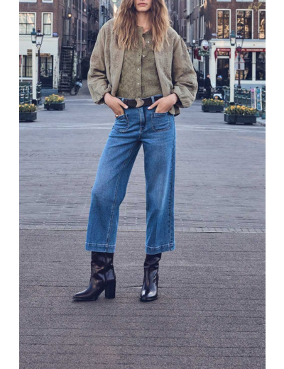 Jean LEA CROPPED en denim