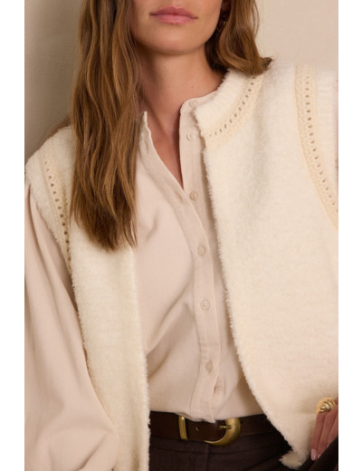 Pull BAYANE en laine sans manches