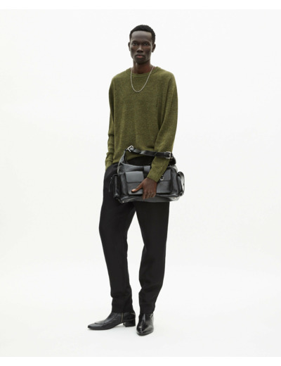 Pull col rond olive kaki