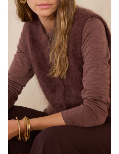 Gilet sans manches LOULOU en mohair