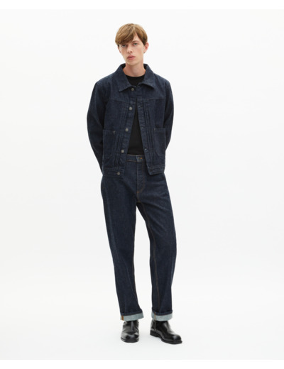 Blouson en denim bleu foncé blue electric