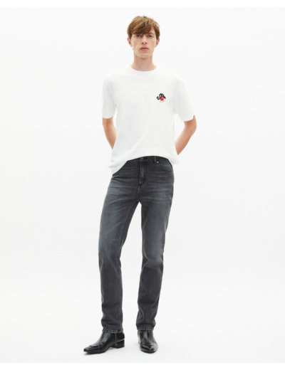 T-shirt avec flocage tête de mort blanc white
