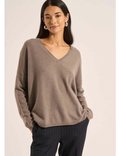 Pull en 100% cachemire à Col V