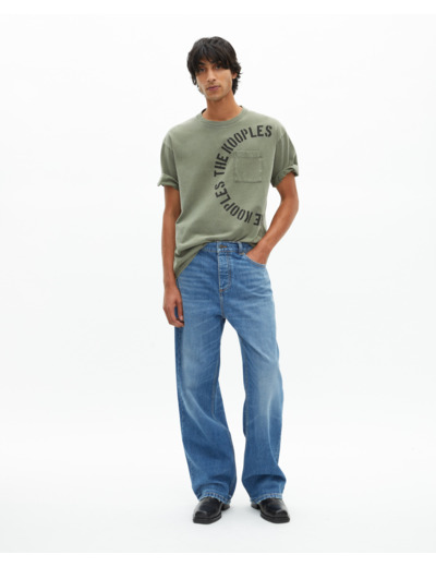 T-shirt avec sérigraphie kaki kaki