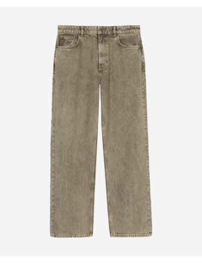 Jean droit olive vert