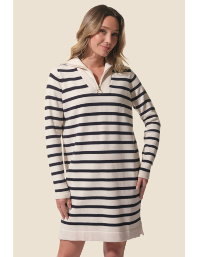 Robe pull femme à rayures Jessy
