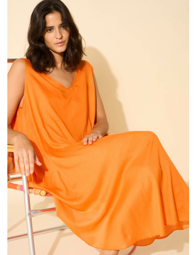 Robe midi à col V