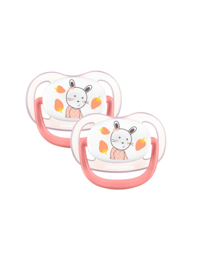 2 Tétines physio rose  0/6 m  Rose