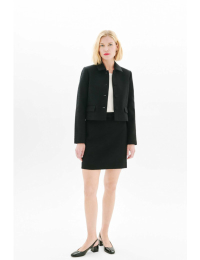 Veste voyelle tweed