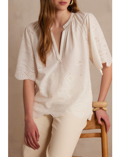 Blouse PYMA à brodée en 100% coton