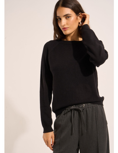 Pull col rond avec manches longues