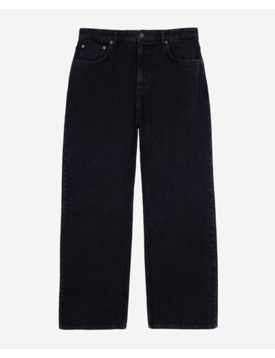 Jean baggy effet côtelé noir black washed