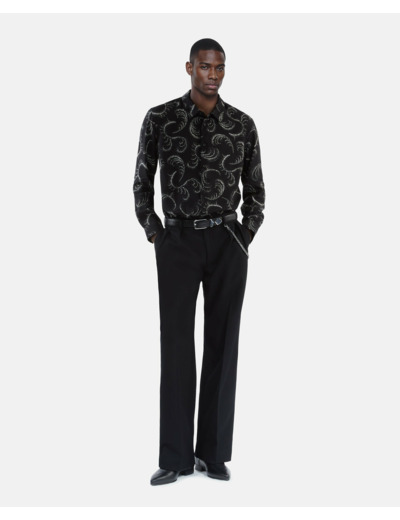 Chemise manche longue black white
