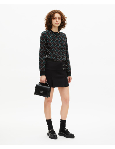 Cardigan à carreaux noir black