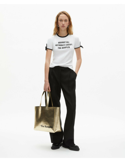 Pantalon large a plis black