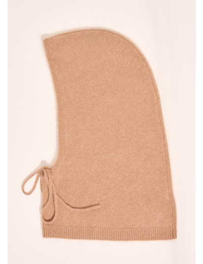 Cagoule en laine et cachemire brossé