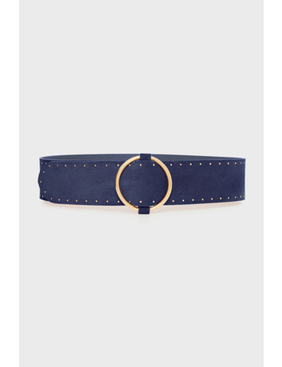 Ceinture en cuir velours avec studs - CASSANDRA