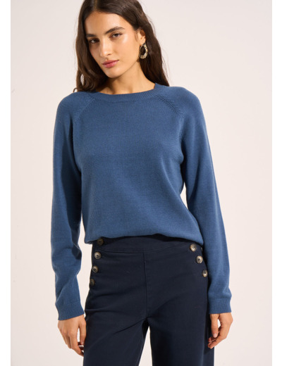 Pull col rond avec manches longues