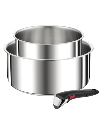 Casseroles 16/20 cm Ingenio Préférence, Inox + poignée, Induction