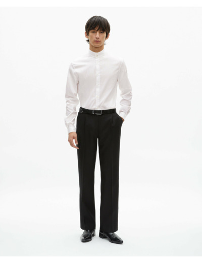 Chemise col marin a manches longues white