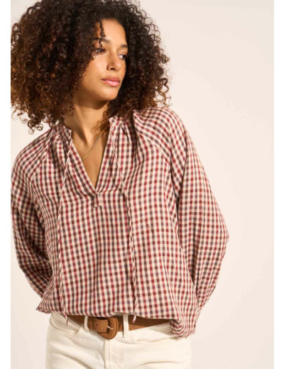 Blouse à carreaux