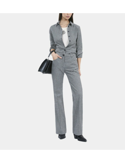 Chemise à carreaux vichy black white