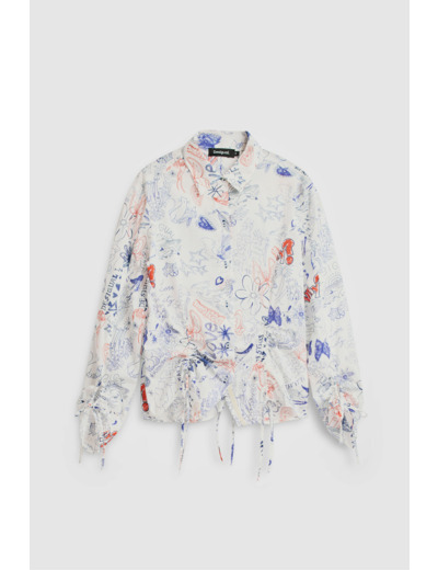 Chemise À Manches Longues En Tissu – Femme