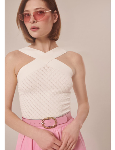 Pull Prana Ecru en Viscose