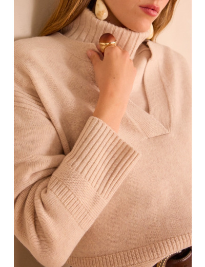 Pull col V BALTHAZAR en laine