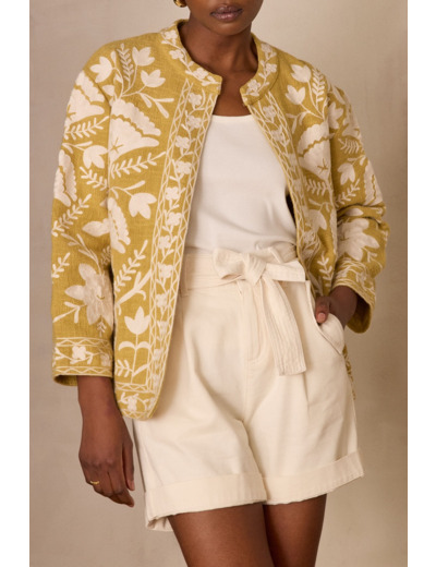 Veste NATHALIE en coton brodé